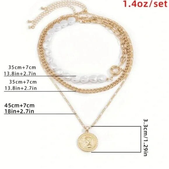 Layered Gold Necklace - Picture 4 of 4